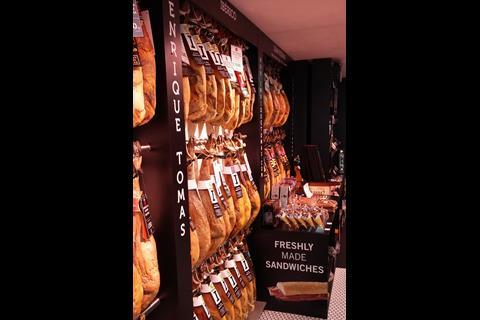 The store specialises in ‘jamon’ – Spanish ham that has been dried and cured